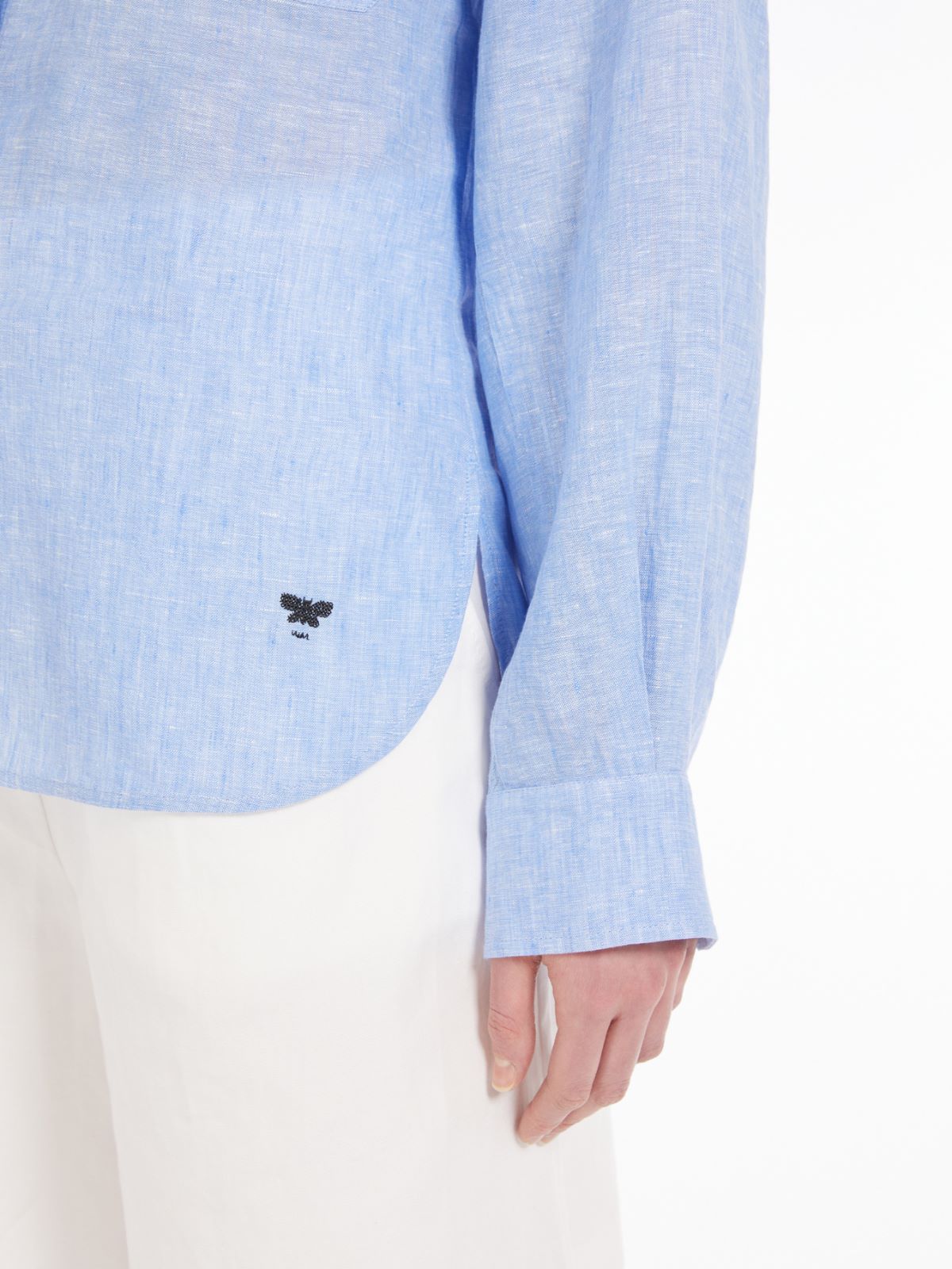 Max Mara Weekend Spoleto lin skjorte Lyseblå - ZhosLaila