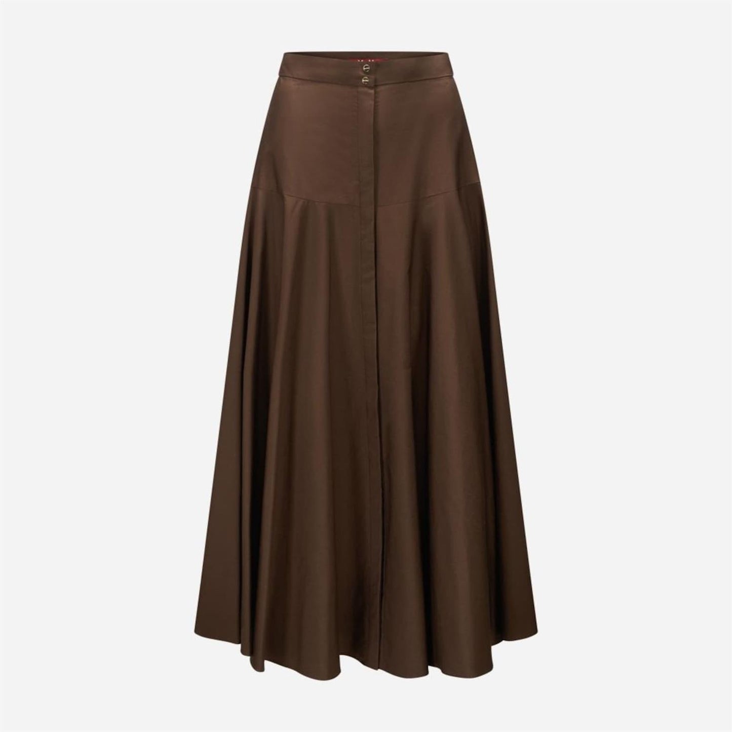 S Max Mara Oxiria Bomullssirkelskjørt Brunt