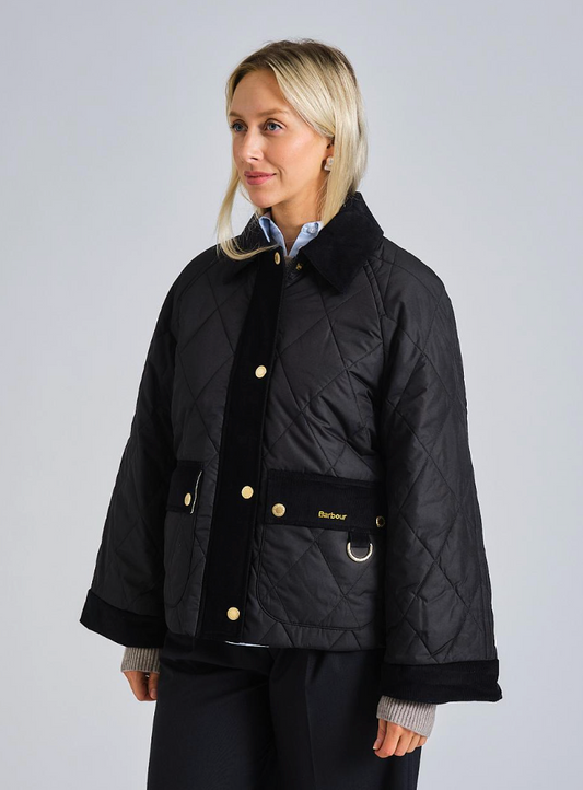 Barbour Kilnwick vattert jakke Sort