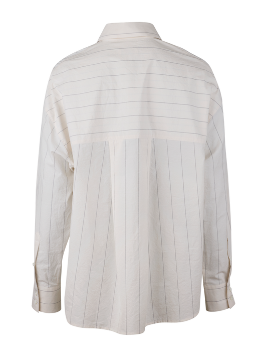 Stenstrøms Koda Lys beige stripete skjorte - ZhosLaila
