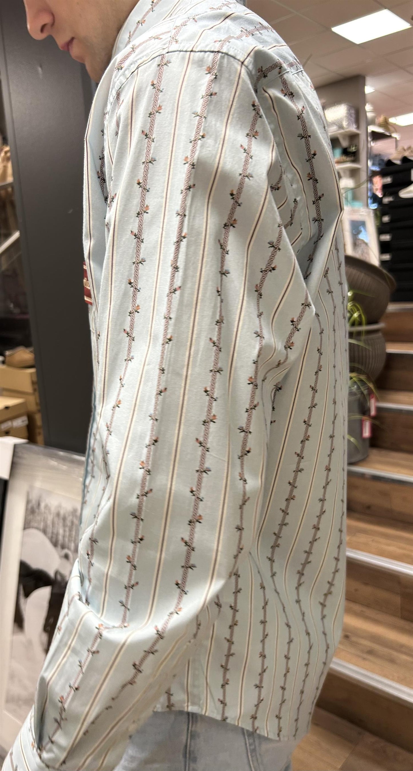 Drôle de Monsieur La Chemise Fleurs Tressées Lyseblå - ZhosLaila