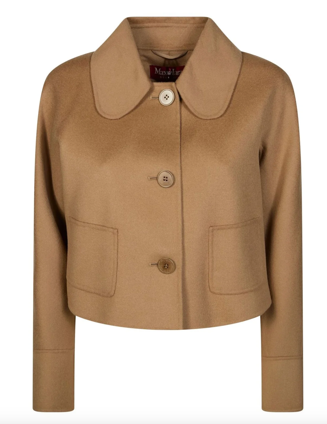 Max Mara Bomsy jakke i ull, kasjmir & silke Camel