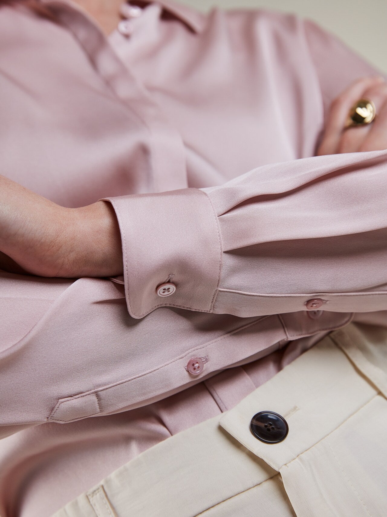 Stenstrøms Susan Lyserosa silkeskjorte - ZhosLaila