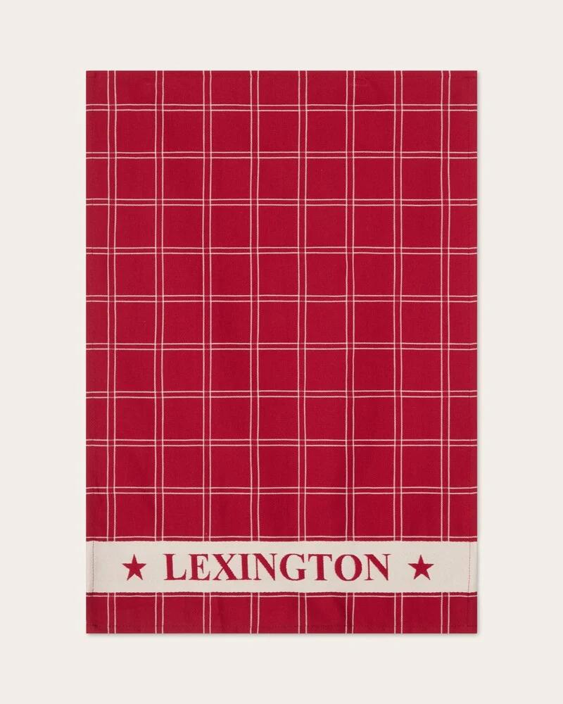 Lexington Home Kjøkkenhåndklær i bomullsjacquard 2-pakning Rød & Hvit