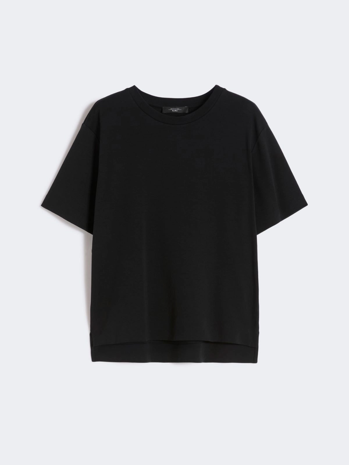 Max Mara Bomullsjersey T-shirt i firkantet design Sort