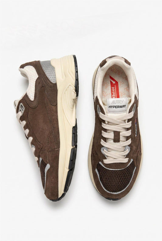 Autry Hyperway semsket sneaker Brun