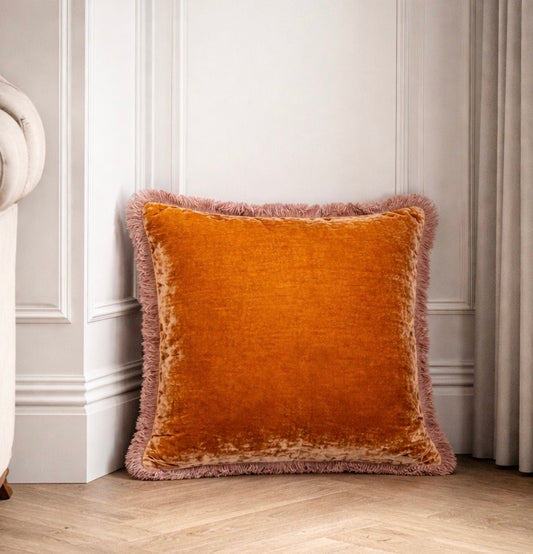 Oransje m/rosa fringe