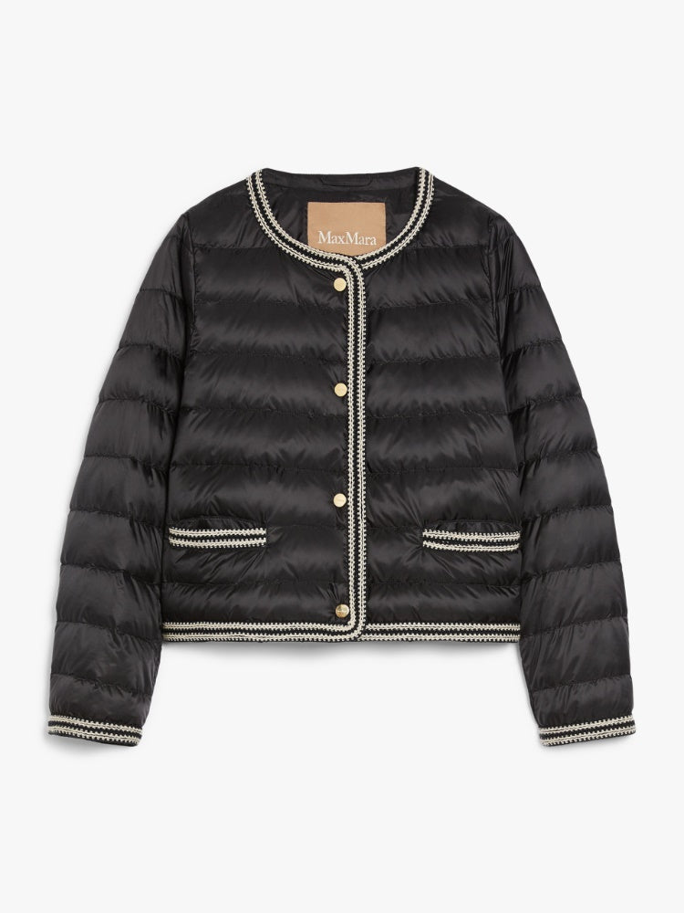 Max Mara Kate Vannavvisende canvasjakke med rund hals Sort - ZhosLaila