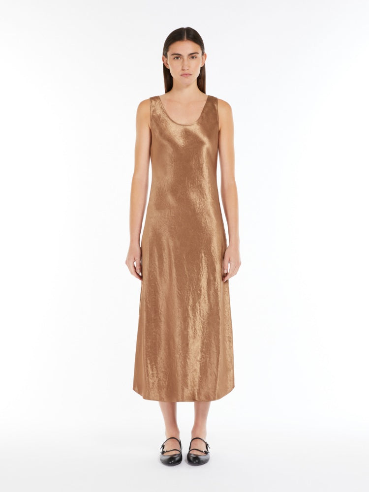 Max Mara Leisure Talete Satengkjole Tobakk - ZhosLaila