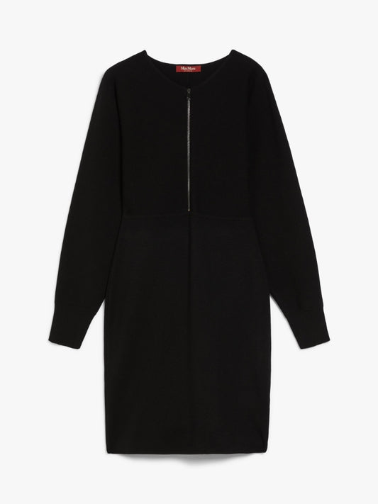 Max Mara Studio Rodi Strikket kjole i ull og viskose Sort - ZhosLaila