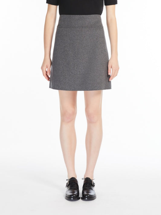 Max Mara Studio Ali kort Ullskjørt Grå - ZhosLaila