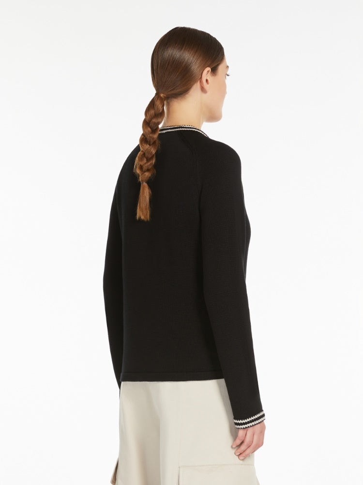 Max Mara Zenobia Bomulls cardigan Sort - ZhosLaila