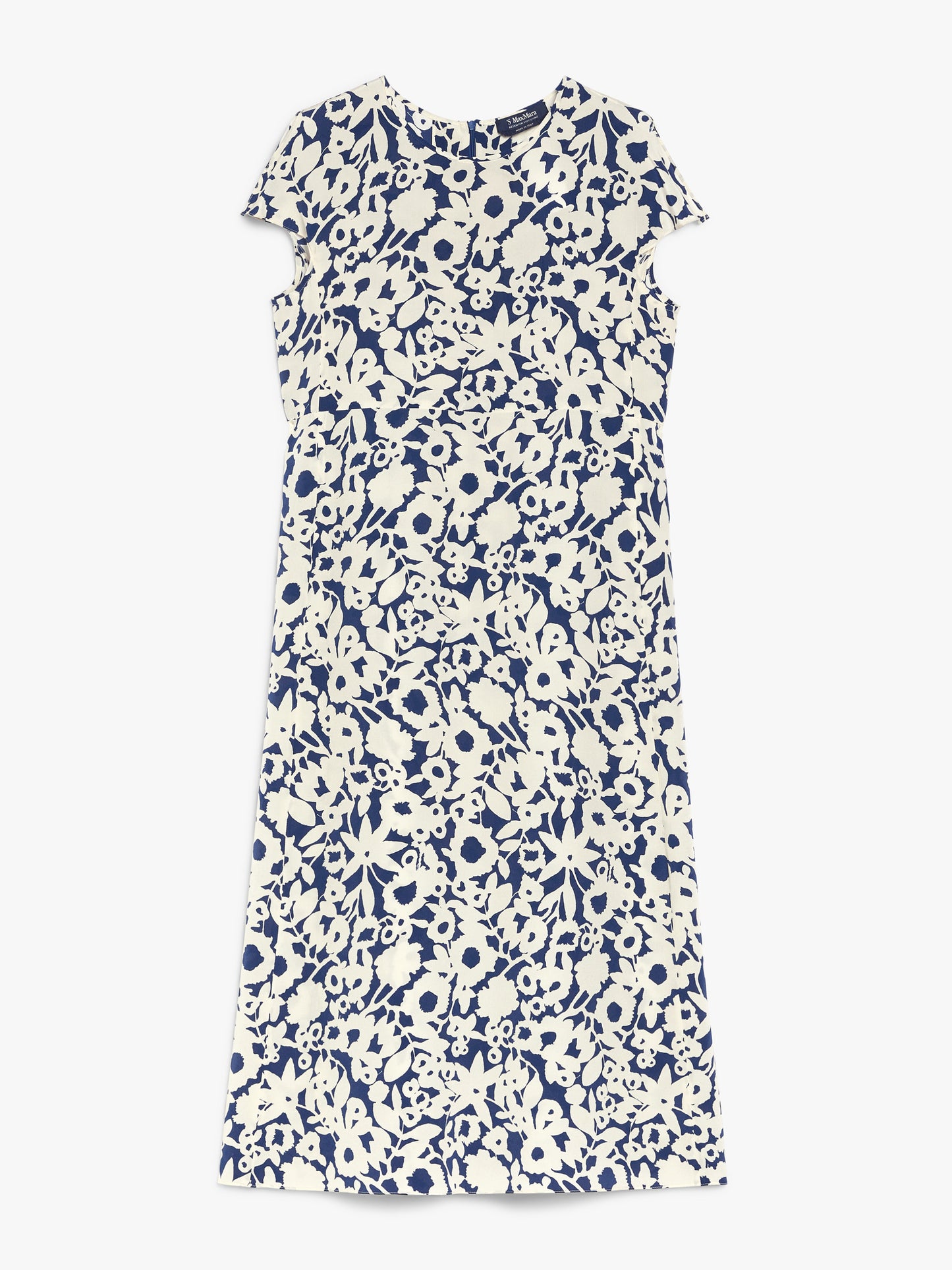 S Max Mara Gisella lang printet crepe kjole