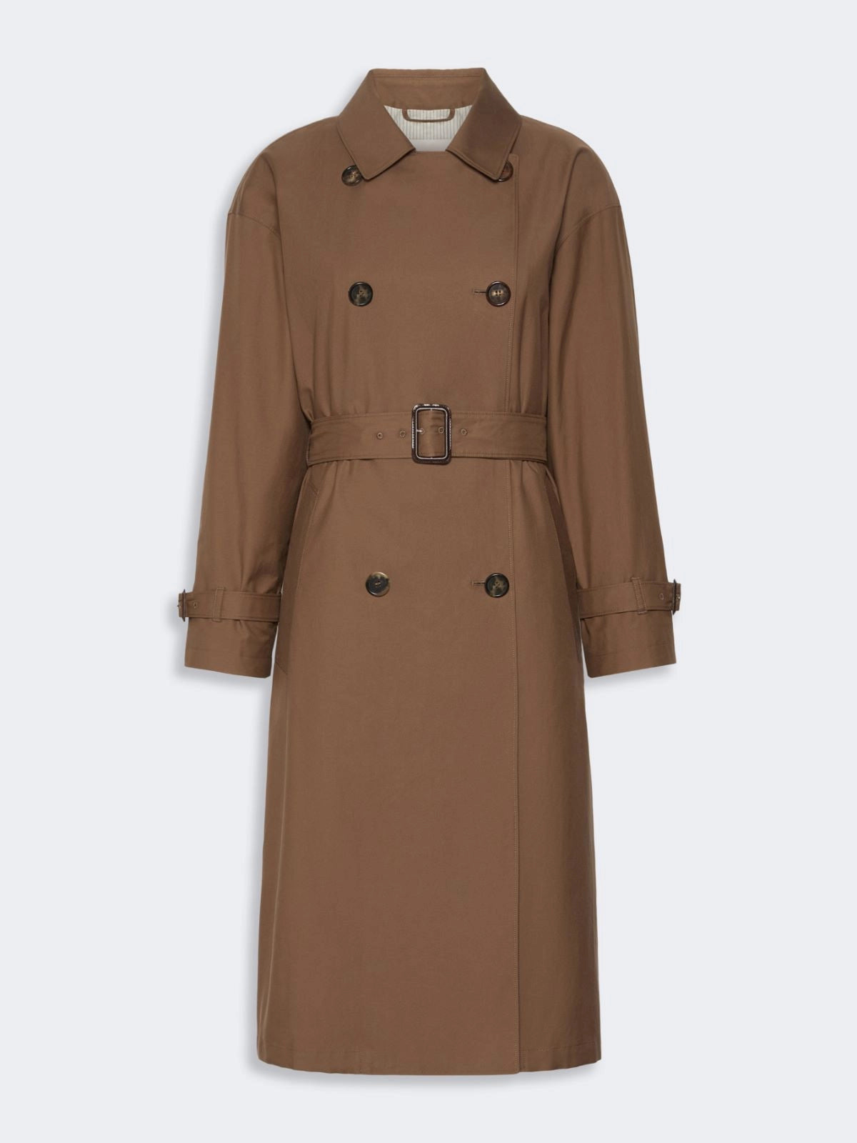 Max Mara Mtcantonia vannavvisende midi-trenchcoat i bomullstwill Brun