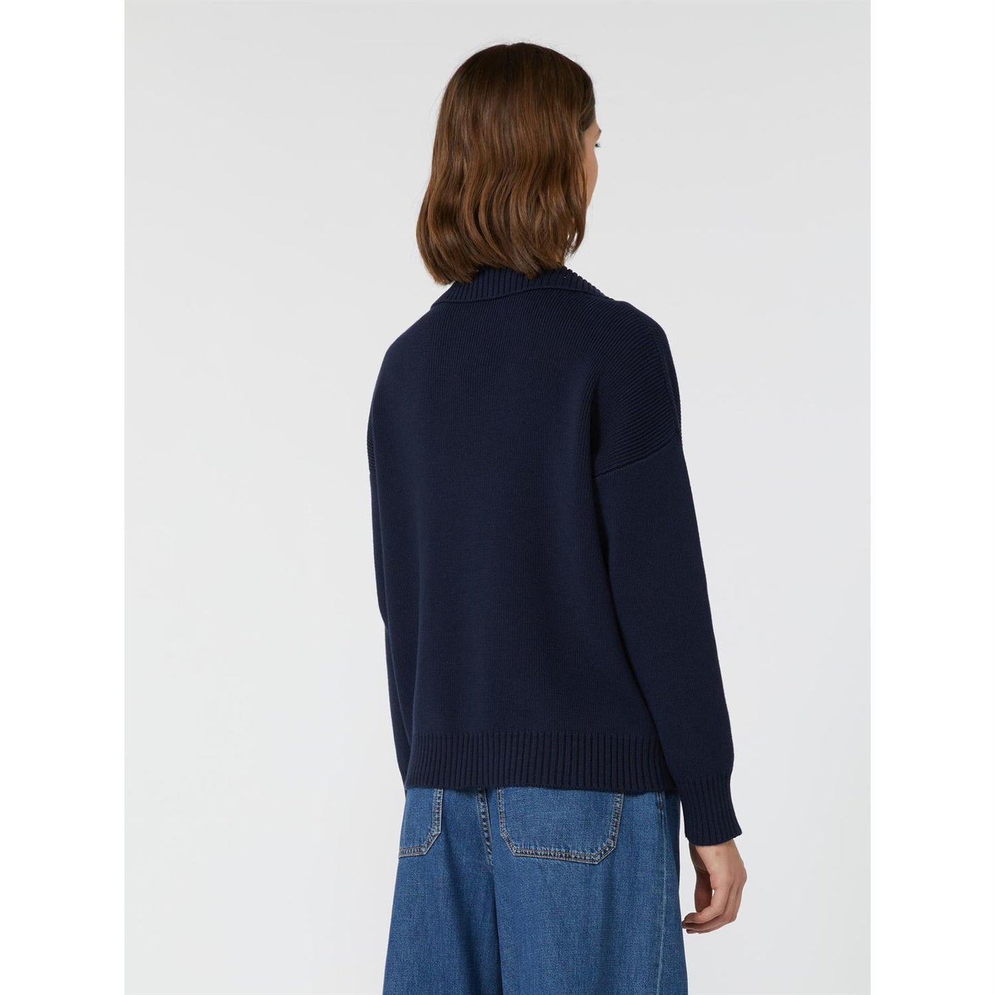 Max Mara Saloon Pologenser i bomullsgarn Mørkeblå - ZhosLaila