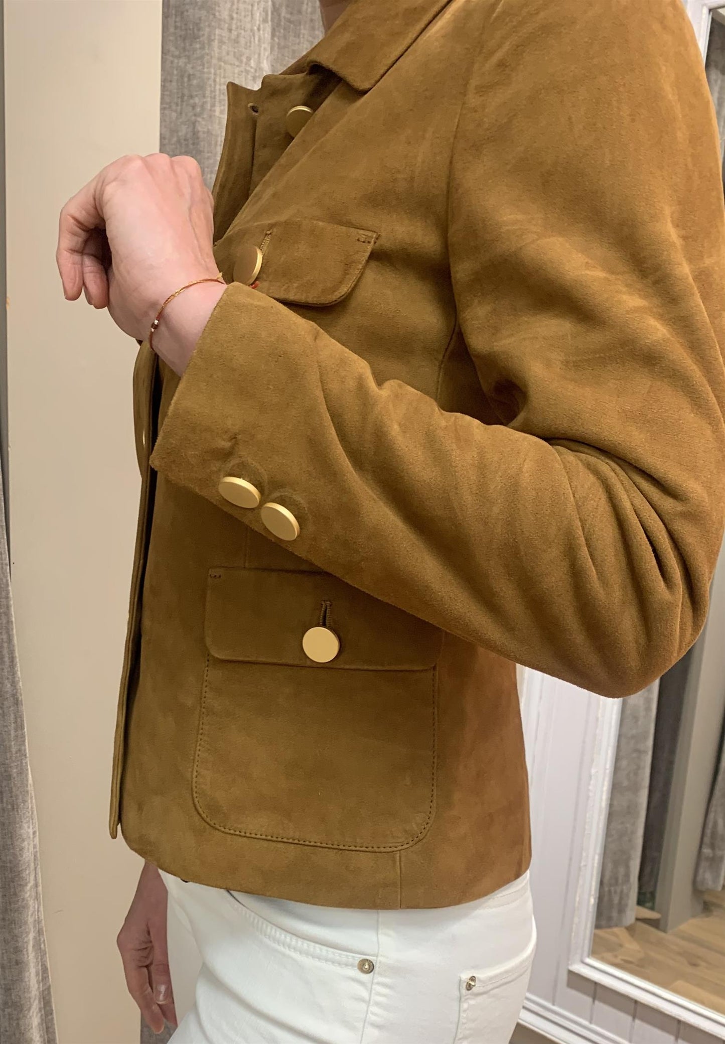 Tagliatore Georgia Lammeskinn dressjakke Camel