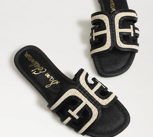 Sam Edelman Bay Raffia sandaler Sorte - ZhosLaila