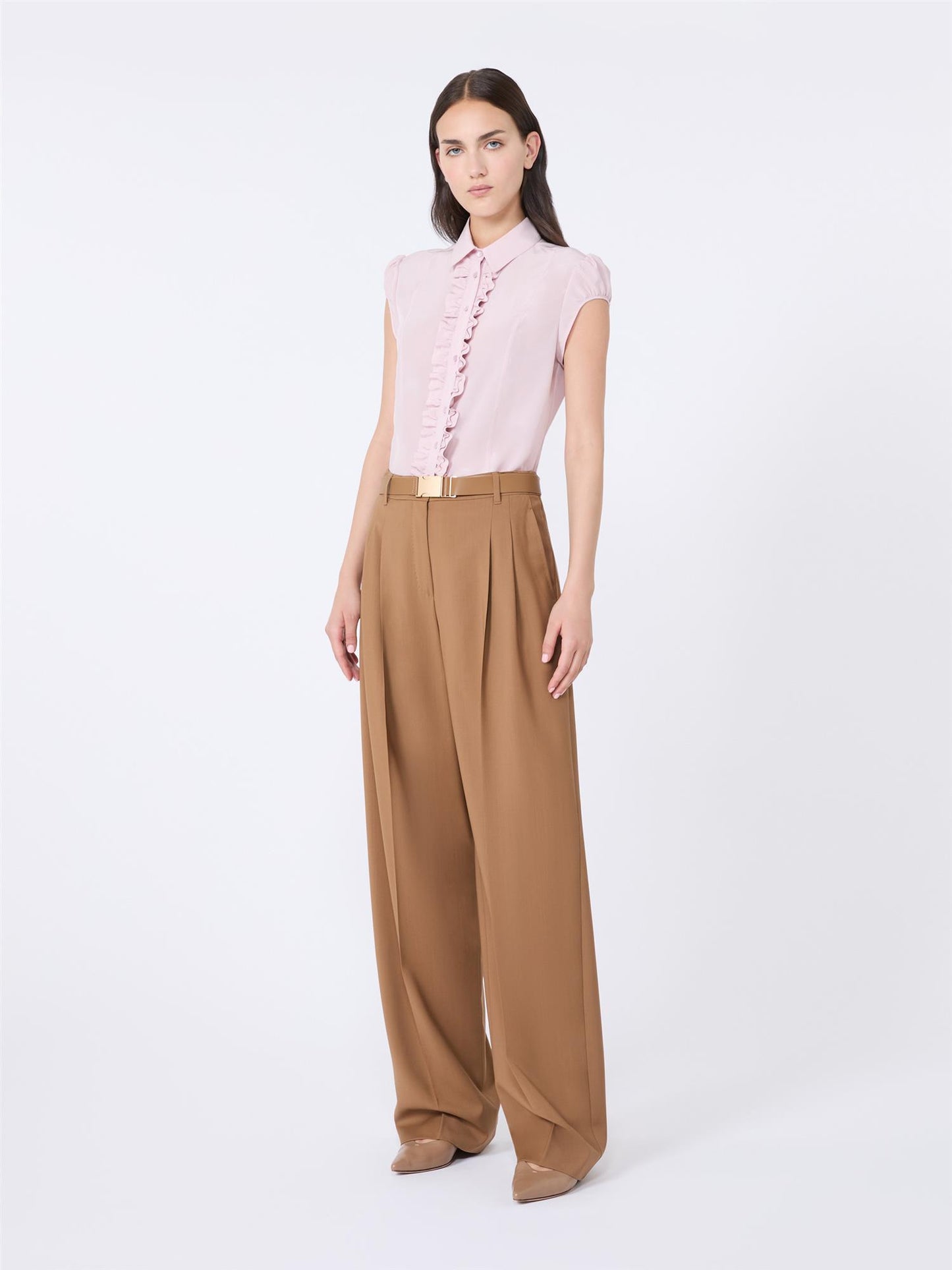 Max Mara Skipper Vasket silkeskjorte Rosa