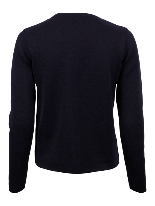 Stenstrøms Stina Navy Merino Ull Cardigan Mørkeblå - ZhosLaila