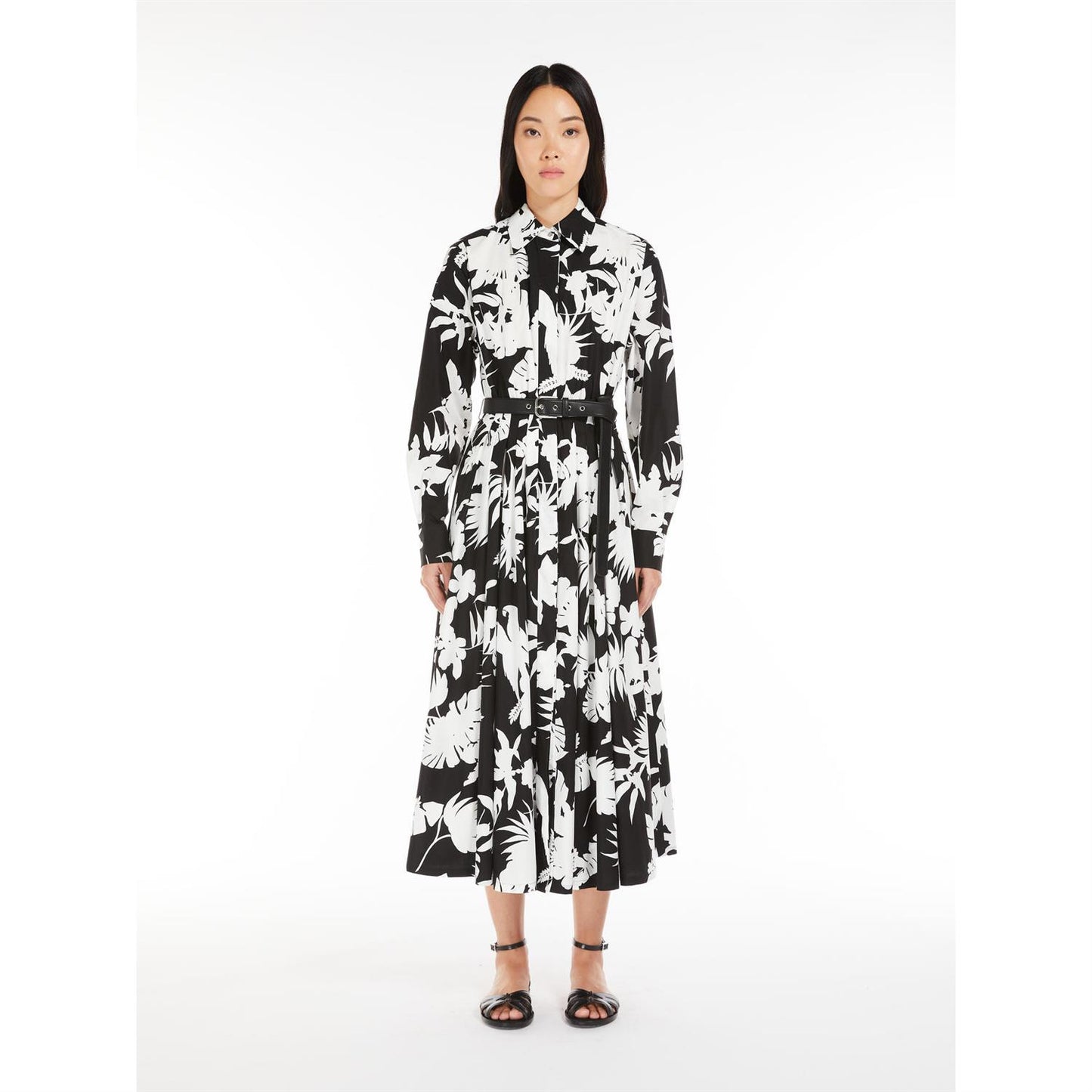 Max Mara Studio Ussel kjole i bomull med trykk - ZhosLaila