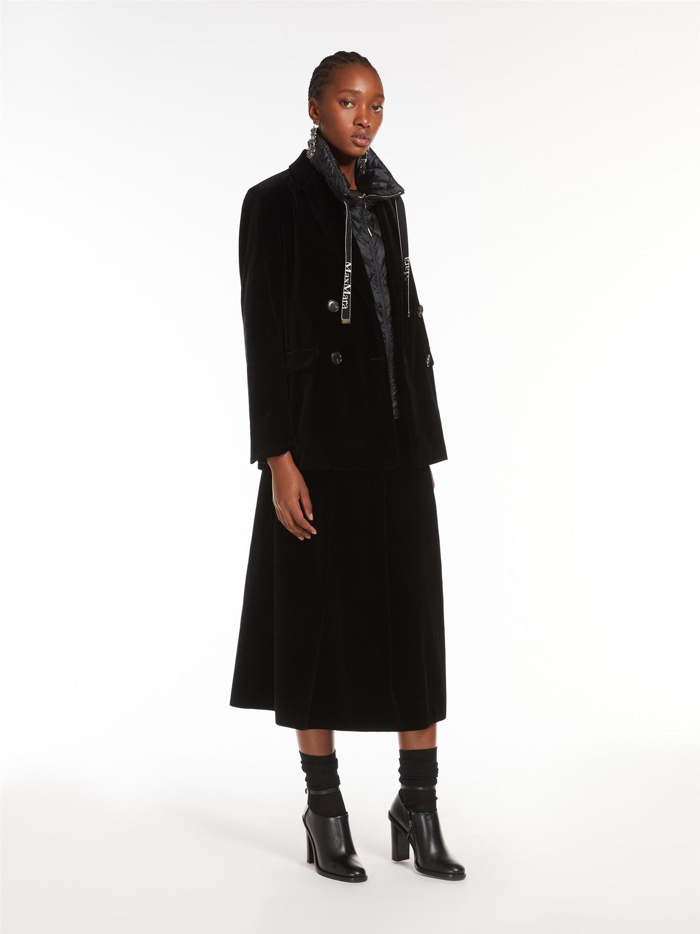Max Mara Tregic vannavvisende vest i nylon-lerret Sort