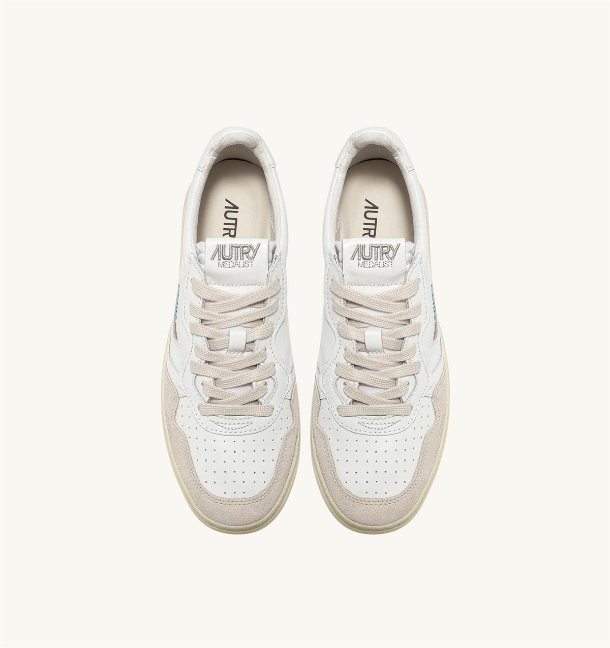 Autry Medalist lave sneaker i skinn Hvit / Beige
