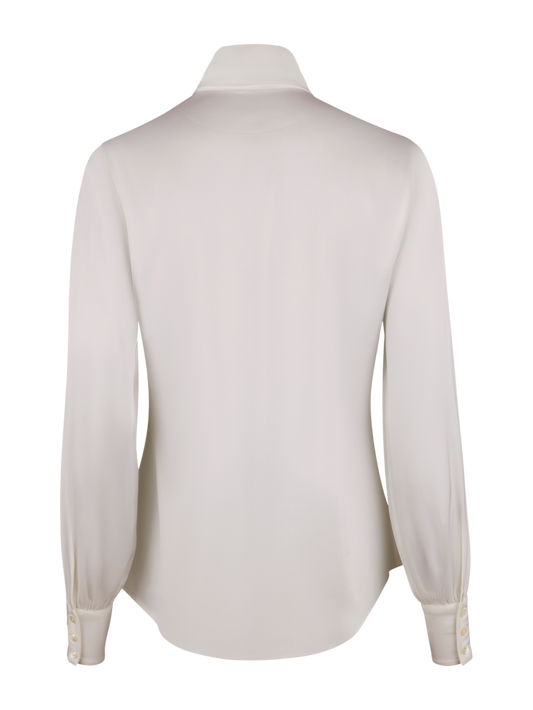 Stenstrøms Selma Sløyfebluse Off-White - ZhosLaila