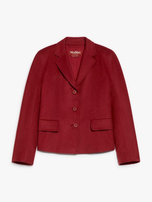 Max Mara Studio Cogne Drapjakke i Ull Bordeaux - ZhosLaila