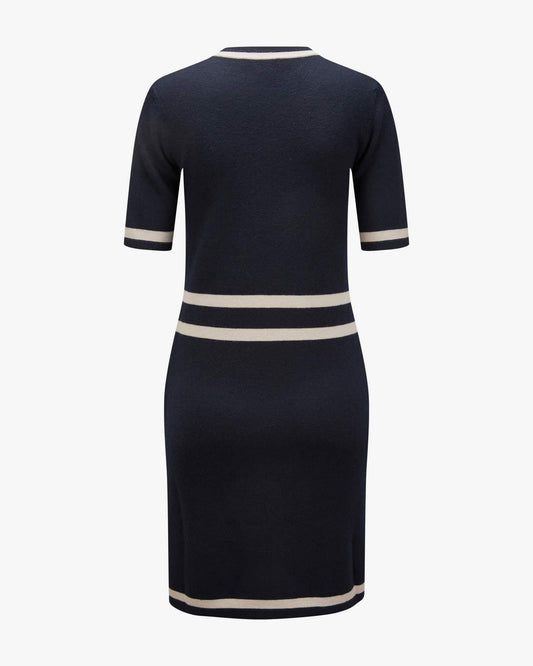 Max Mara Studio Odissea strikket kjole i Ull og Kashmir Blå - ZhosLaila