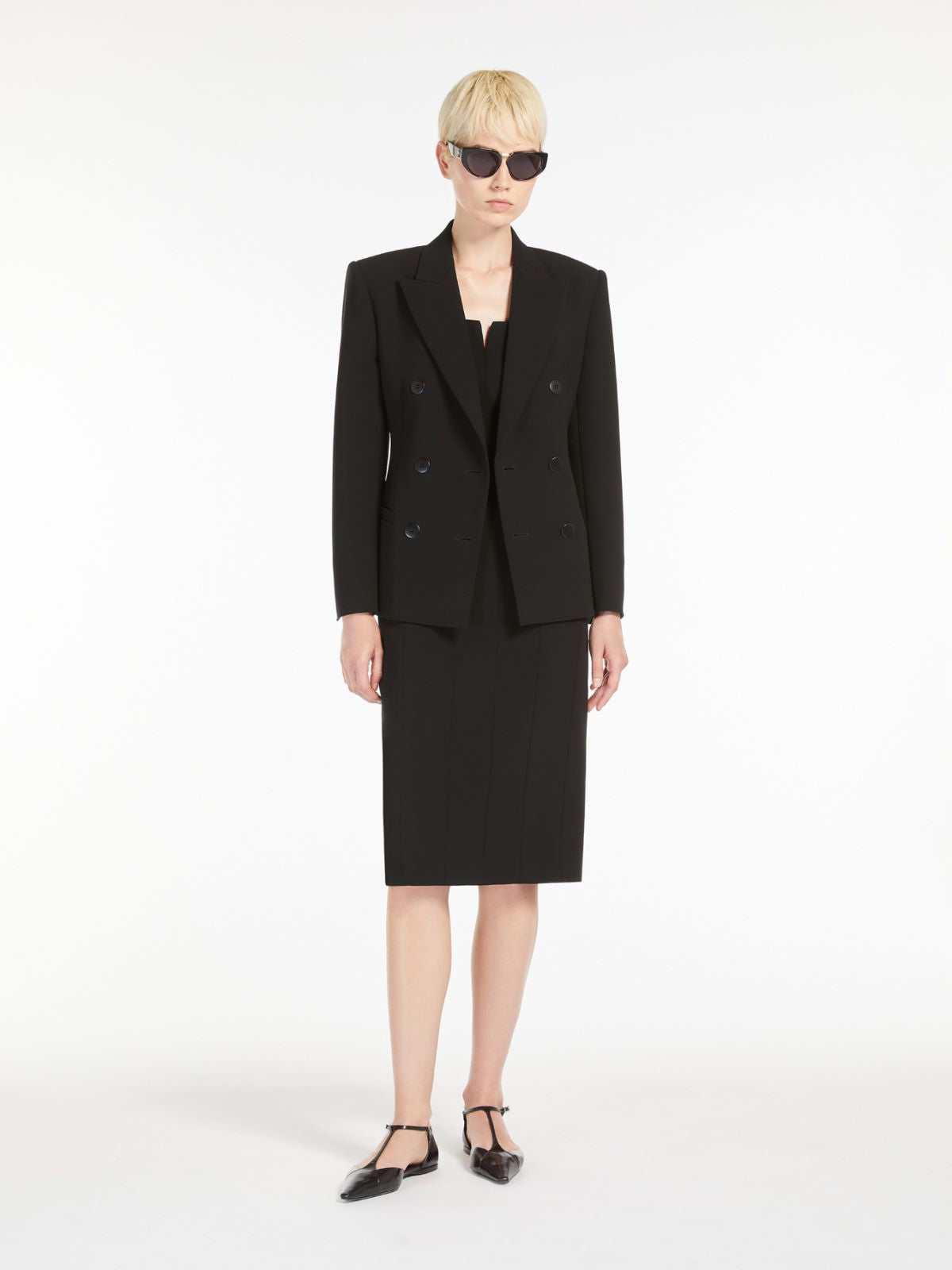 Max Mara Etruria Cady prinsesse-lin kjole Sort - ZhosLaila