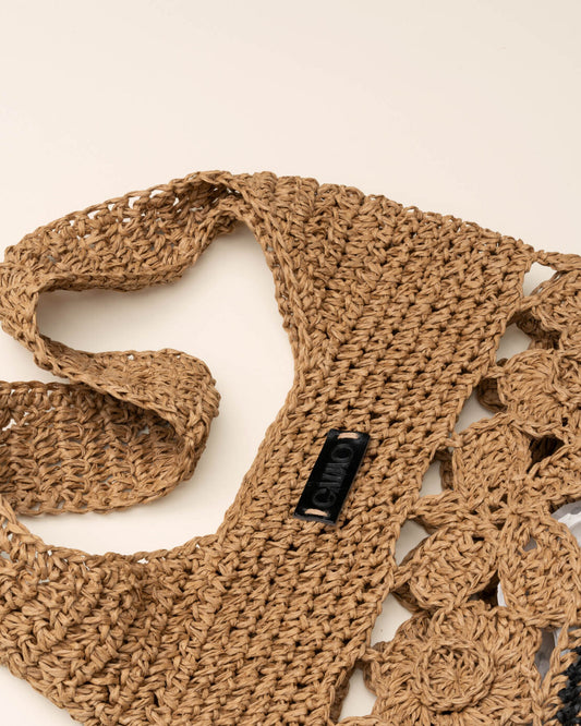 Gaimo Enciso Brodert heklet bøtteveske - ZhosLaila