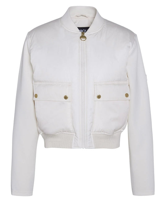 Barbour Emerson vattert bomberjakke Hvit - ZhosLaila