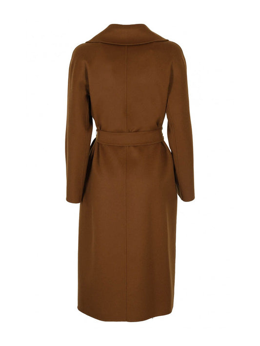 Max Mara Studio Cles Ullkåpe Mørkebrun - ZhosLaila