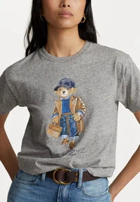 Polo Ralph Lauren Bear Caps Grå T-shirt med print