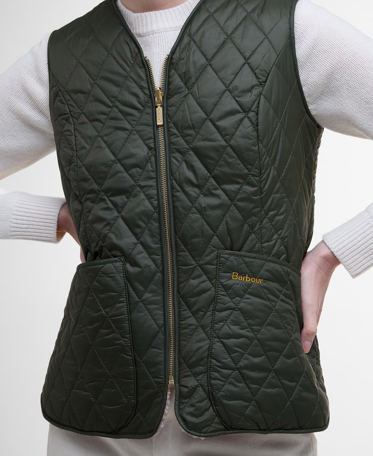 Barbour Markenfil liner vest Oliven-Naturlig