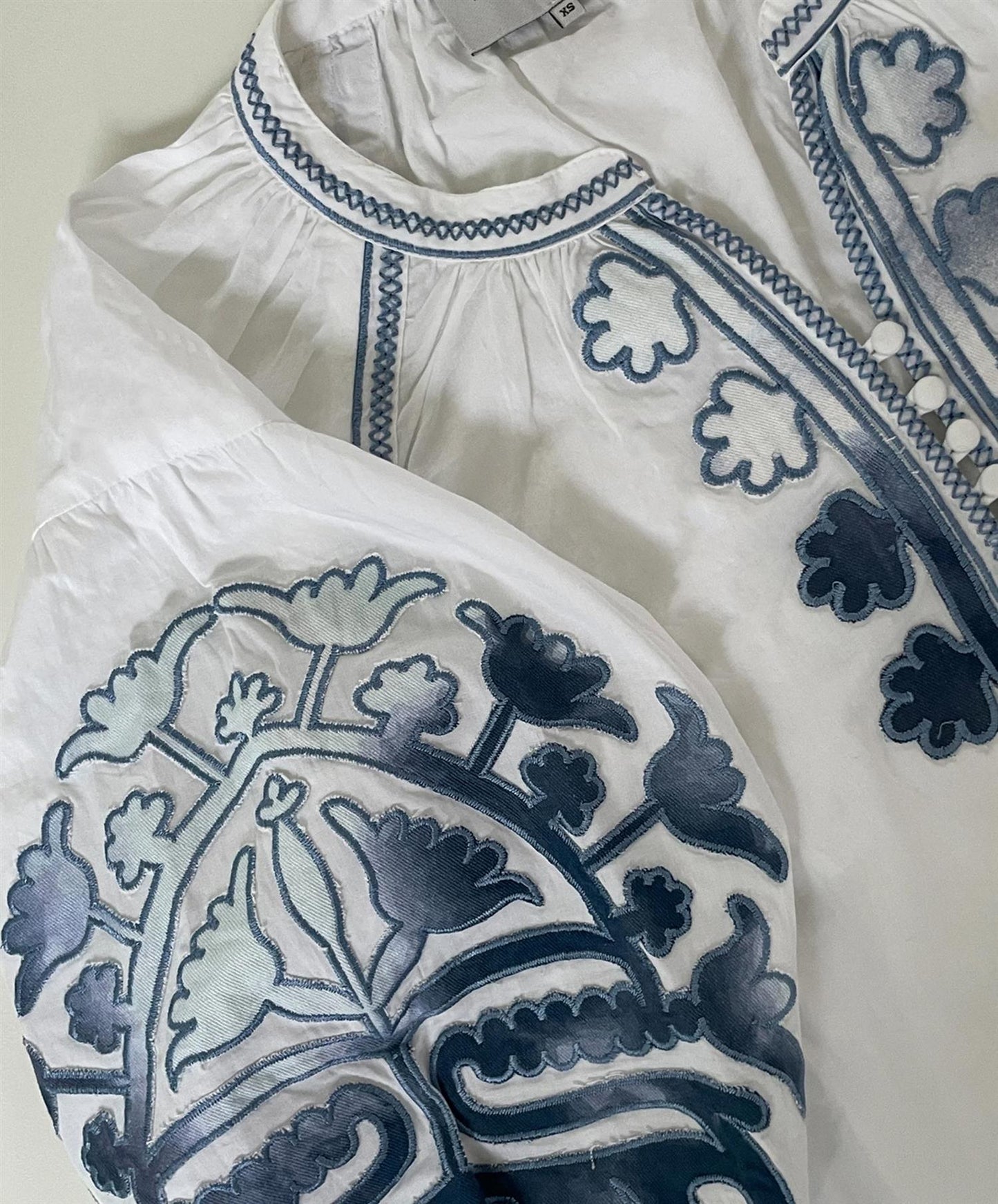 Rose & Rose Sypresskjole Hvit med Denim