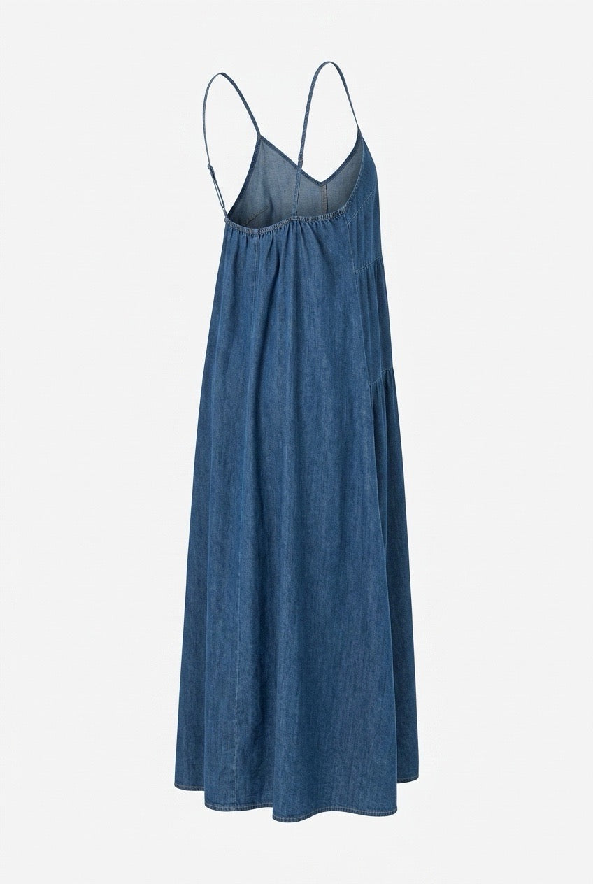 Shaft denim kjole