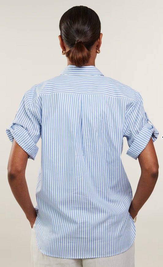 Stenstrøms Jenna Lyse blå Stripete skjorte - ZhosLaila