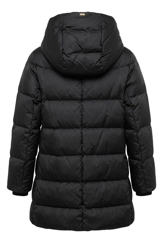 Herno Woven Half Coat Sort