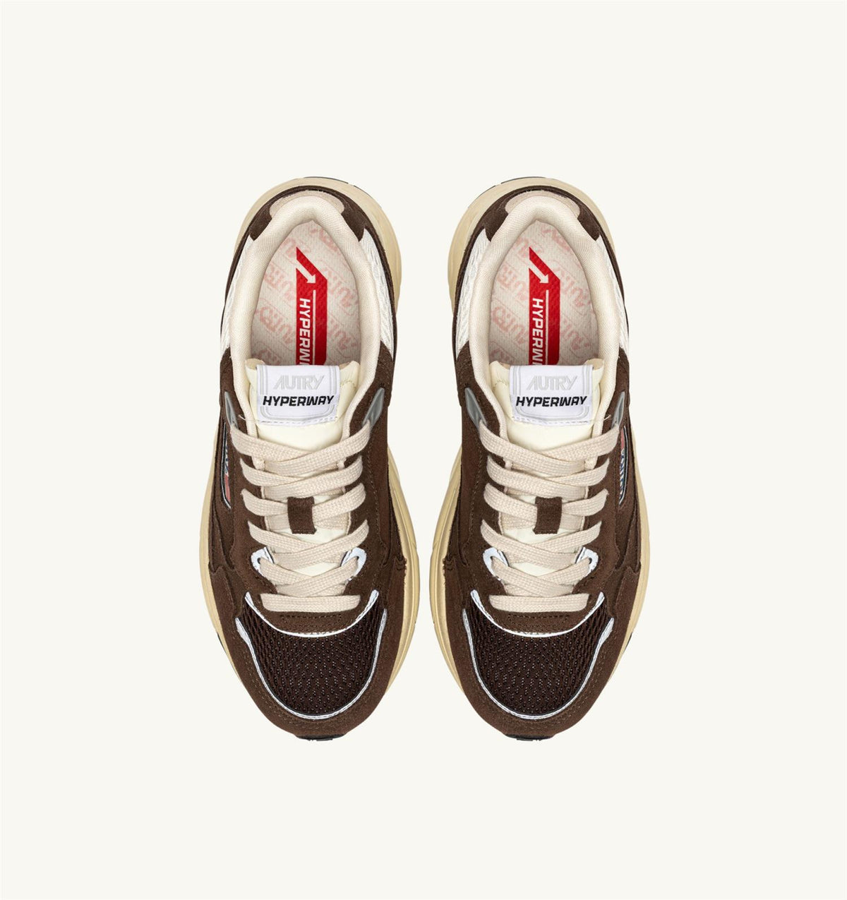 Autry Hyperway semsket sneaker Brun