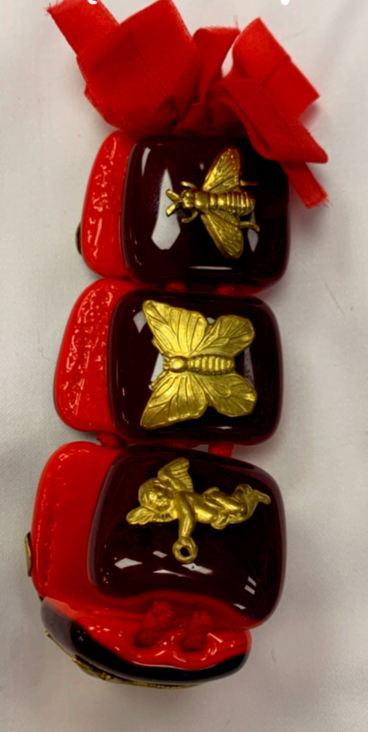 Armbånd med 7 stener kvadrat grå - ZhosLaila