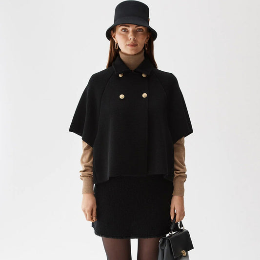 Busnel Gertrude Cape Sort - ZhosLaila