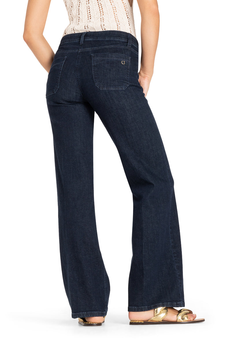 Cambio Tess mørk jeans med rette ben