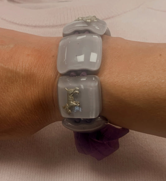 Armbånd med 7 stener kvadrat lilla - ZhosLaila