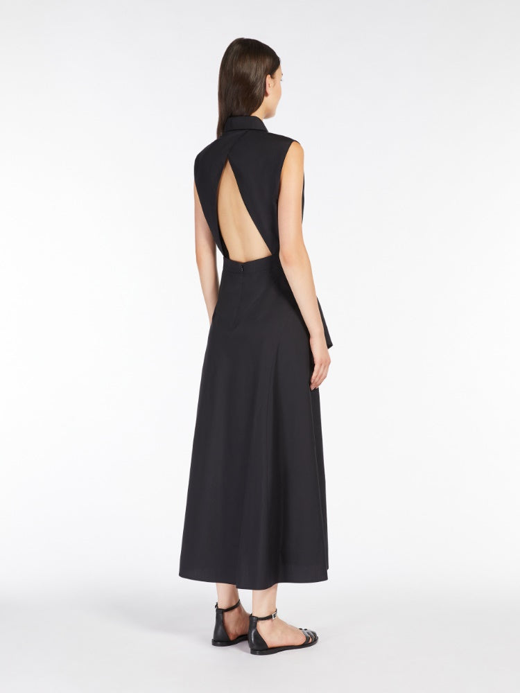 Max Mara KerasMax Mara Keras Poplin A-formet kjole Sort - ZhosLaila