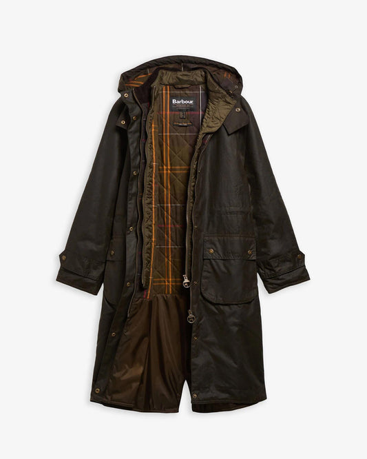 Barbour Lang Cannich vokset jakke Oliven