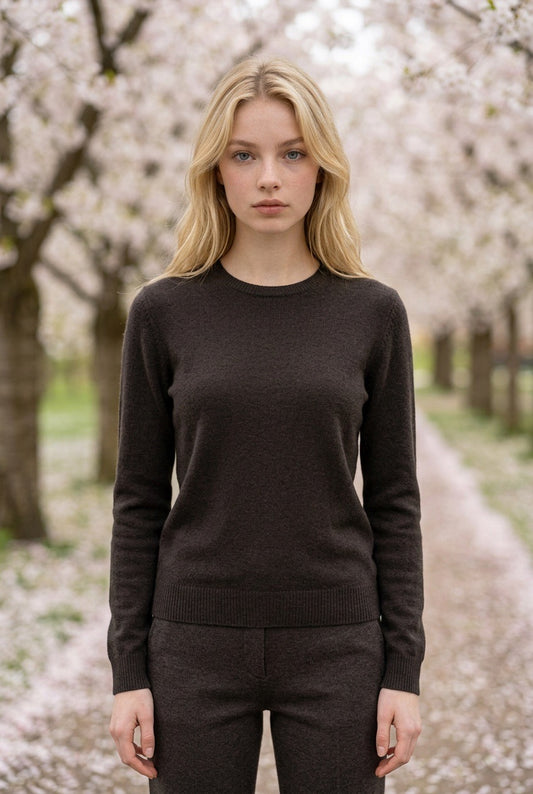 Fluid crewneck mocha