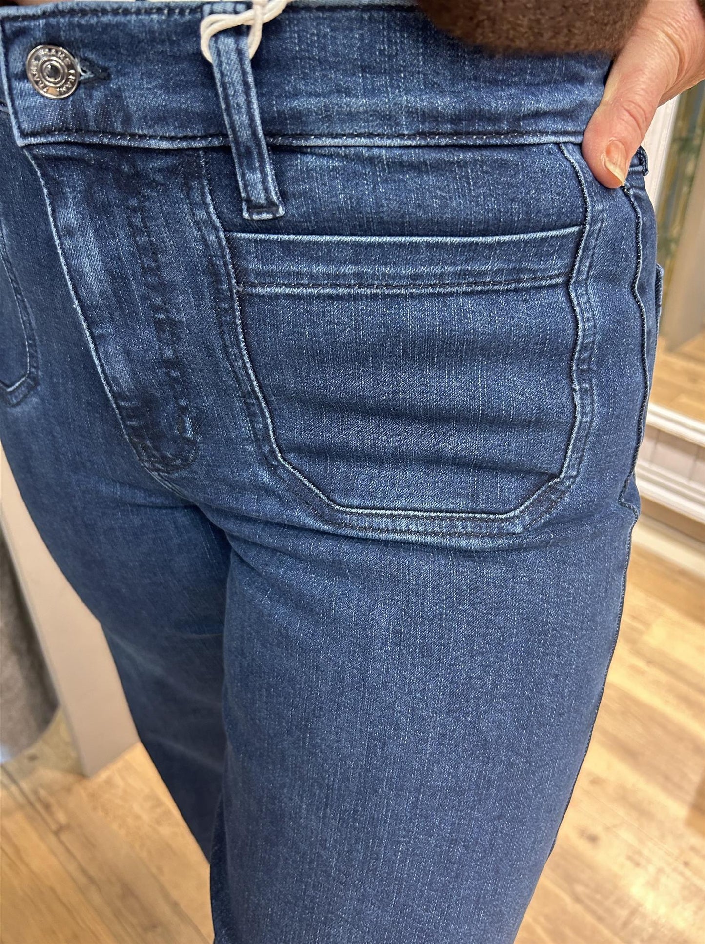 Frame Le Slim Palazzo Lonr super strech denim Blå - ZhosLaila