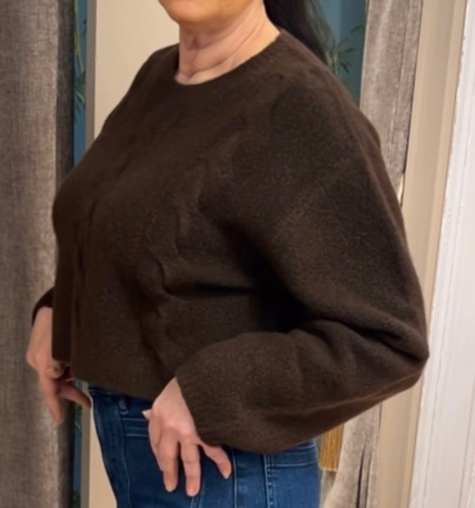 Lisa Yang Hannah bouclé-kashmir genser Mørkebrun - ZhosLaila