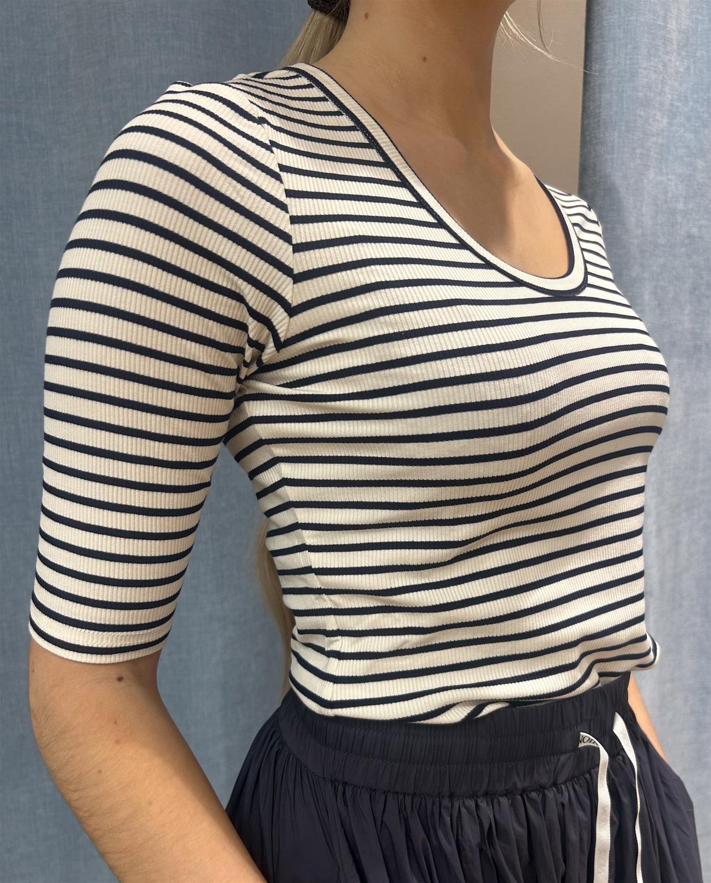 Catnoir Genser med striper og 3/4 arm